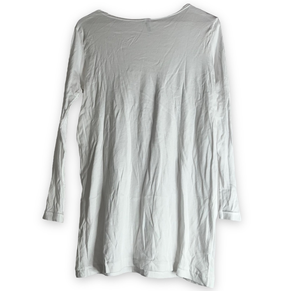 NEW American Apparel White Long Sleeve Basic Scoop Neckline Women’s Size XL